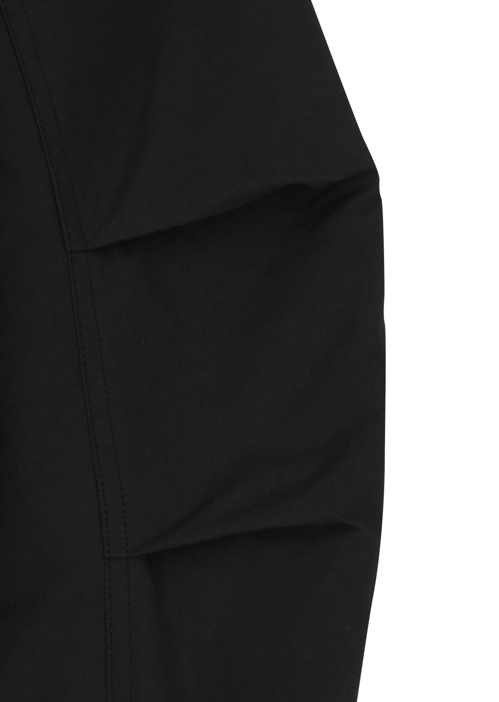 padded cotton nylon jumper, black