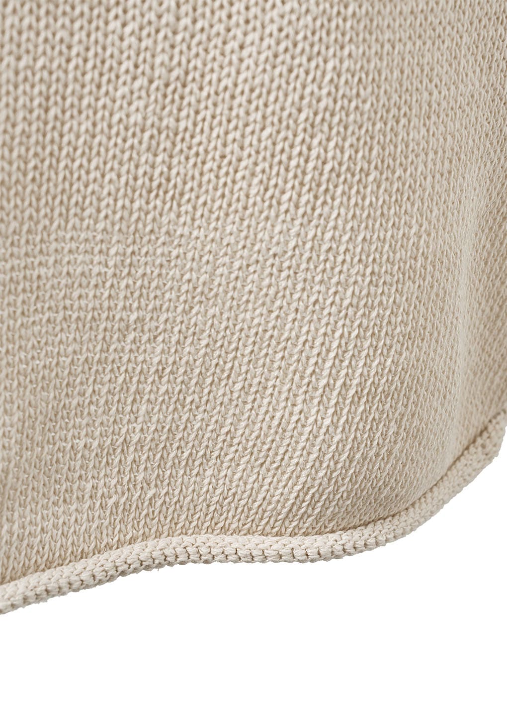 paper yarn collar knit, ecru
