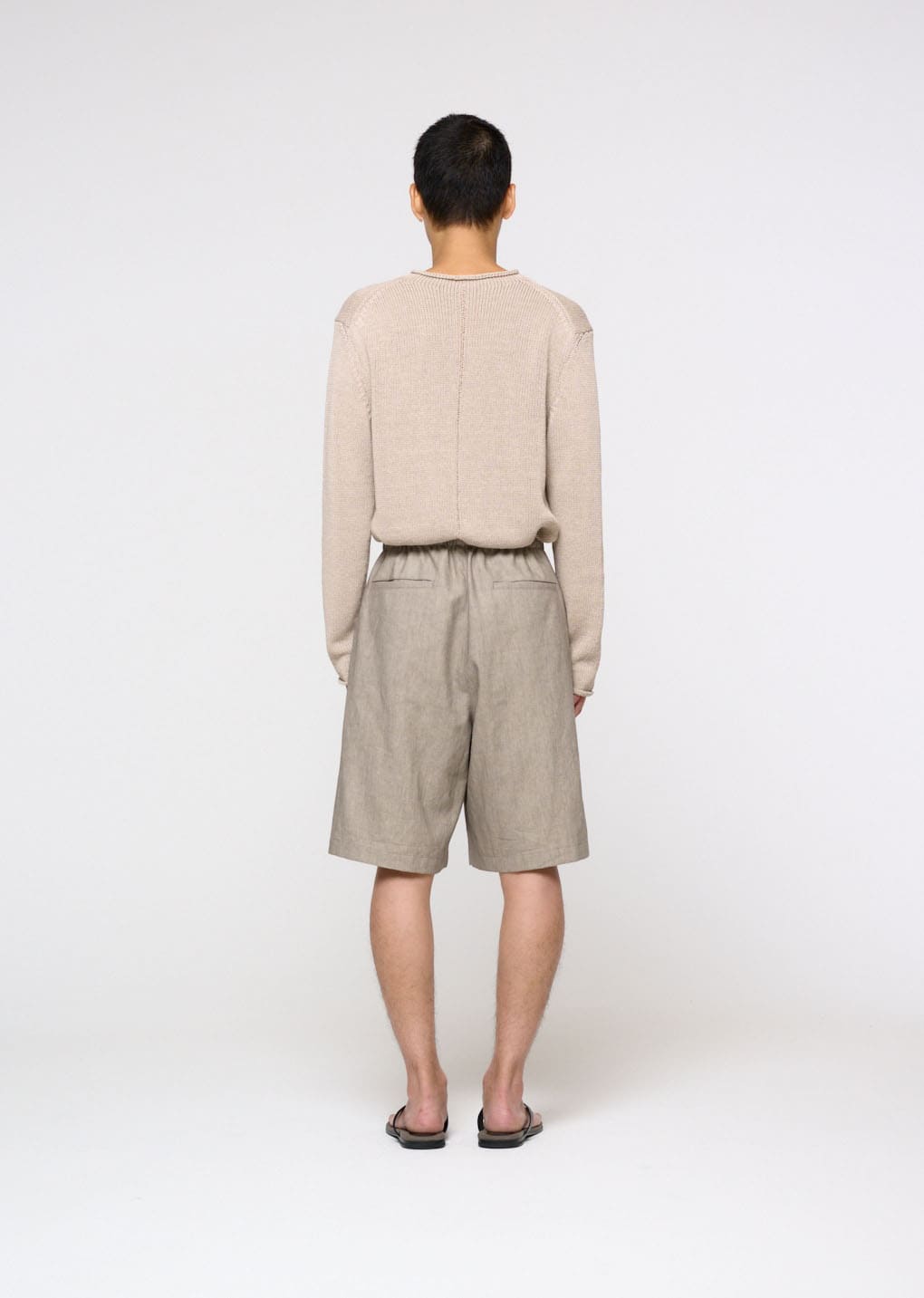 paper yarn pullover, beige