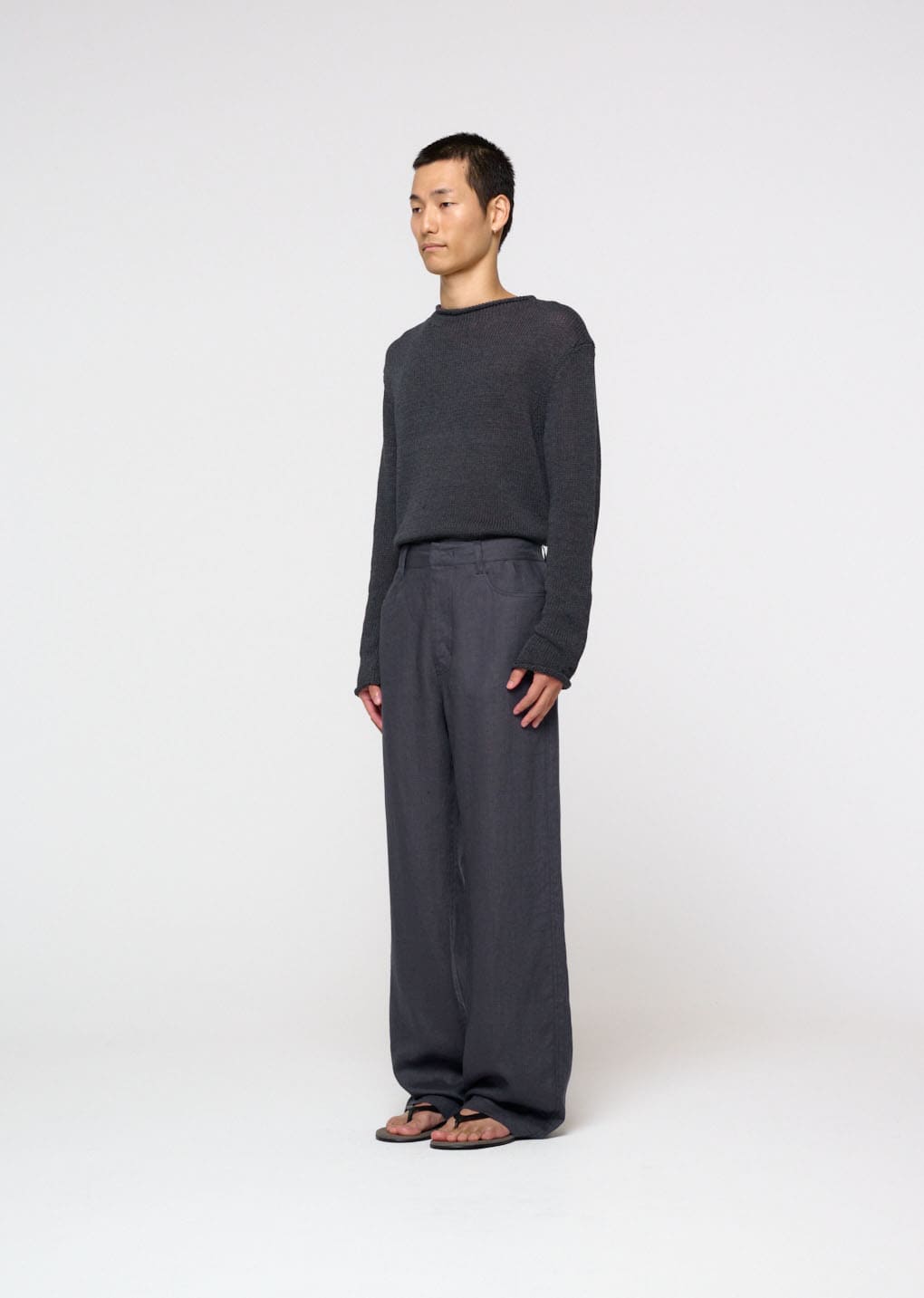paper yarn pullover, charcoal