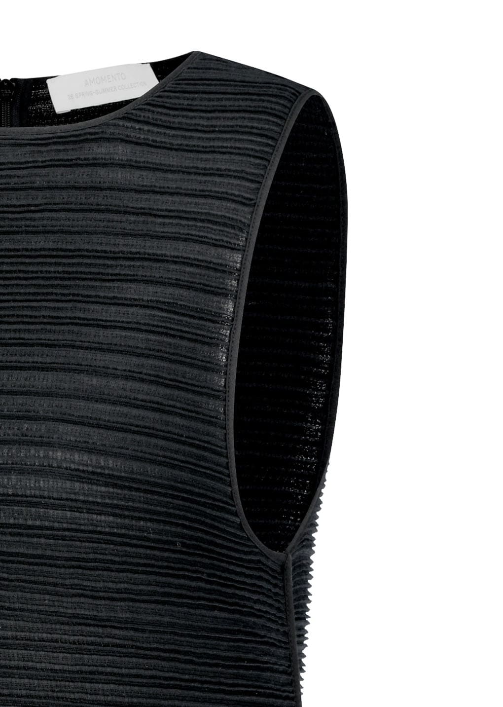 pleats hourglass mini dress, black