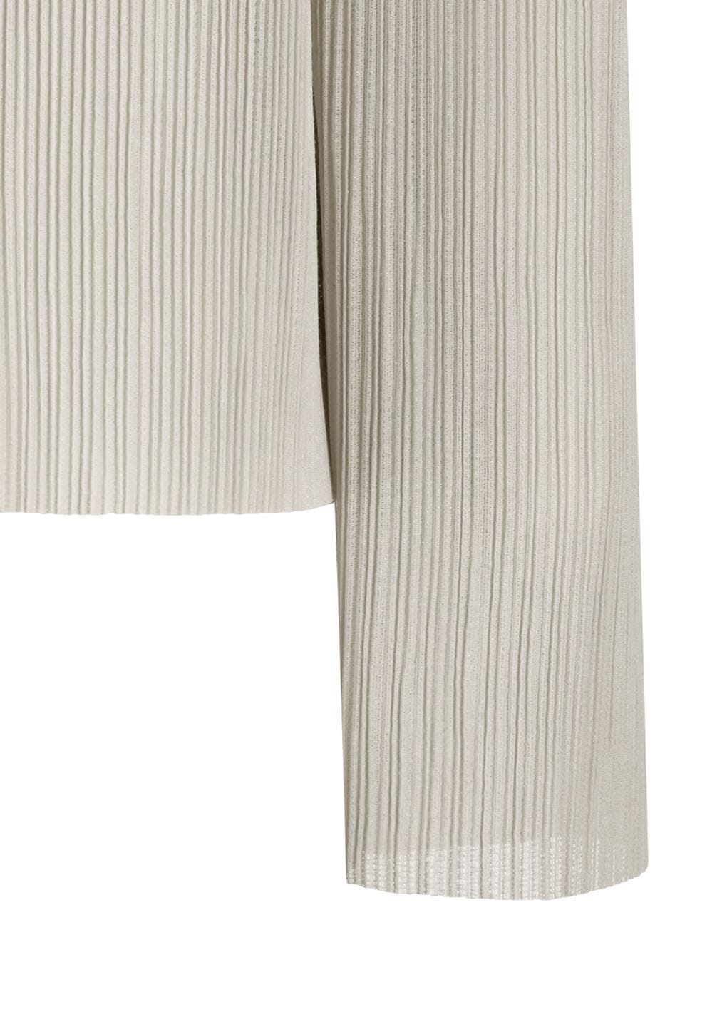 pleats zip up jumper, beige