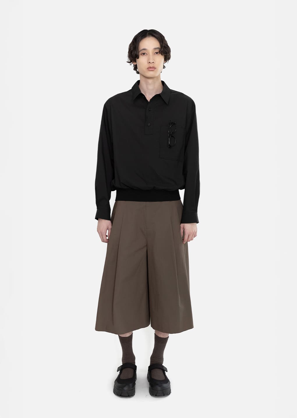 pocket pullover, black