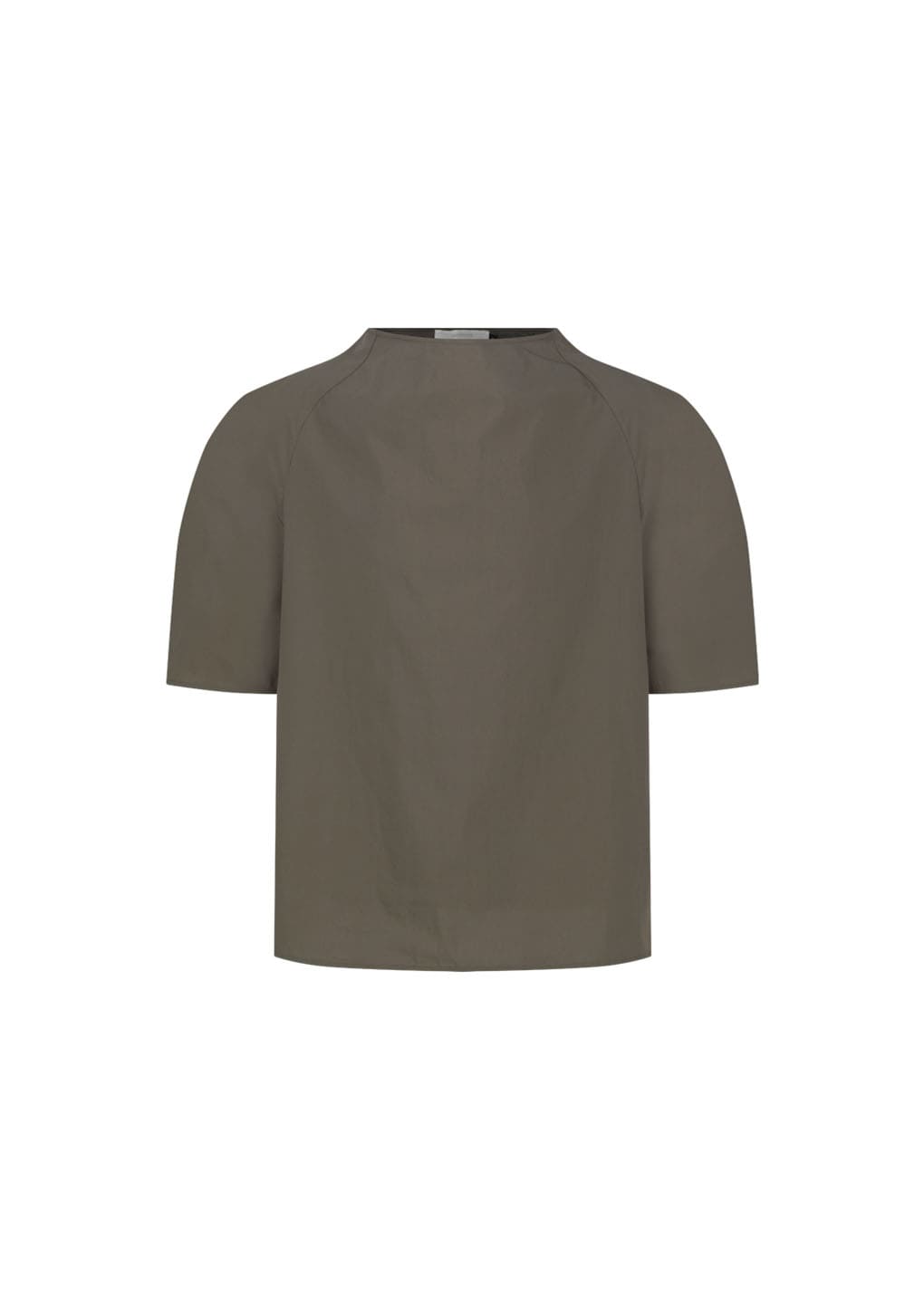 raglan cowl neck top, khaki