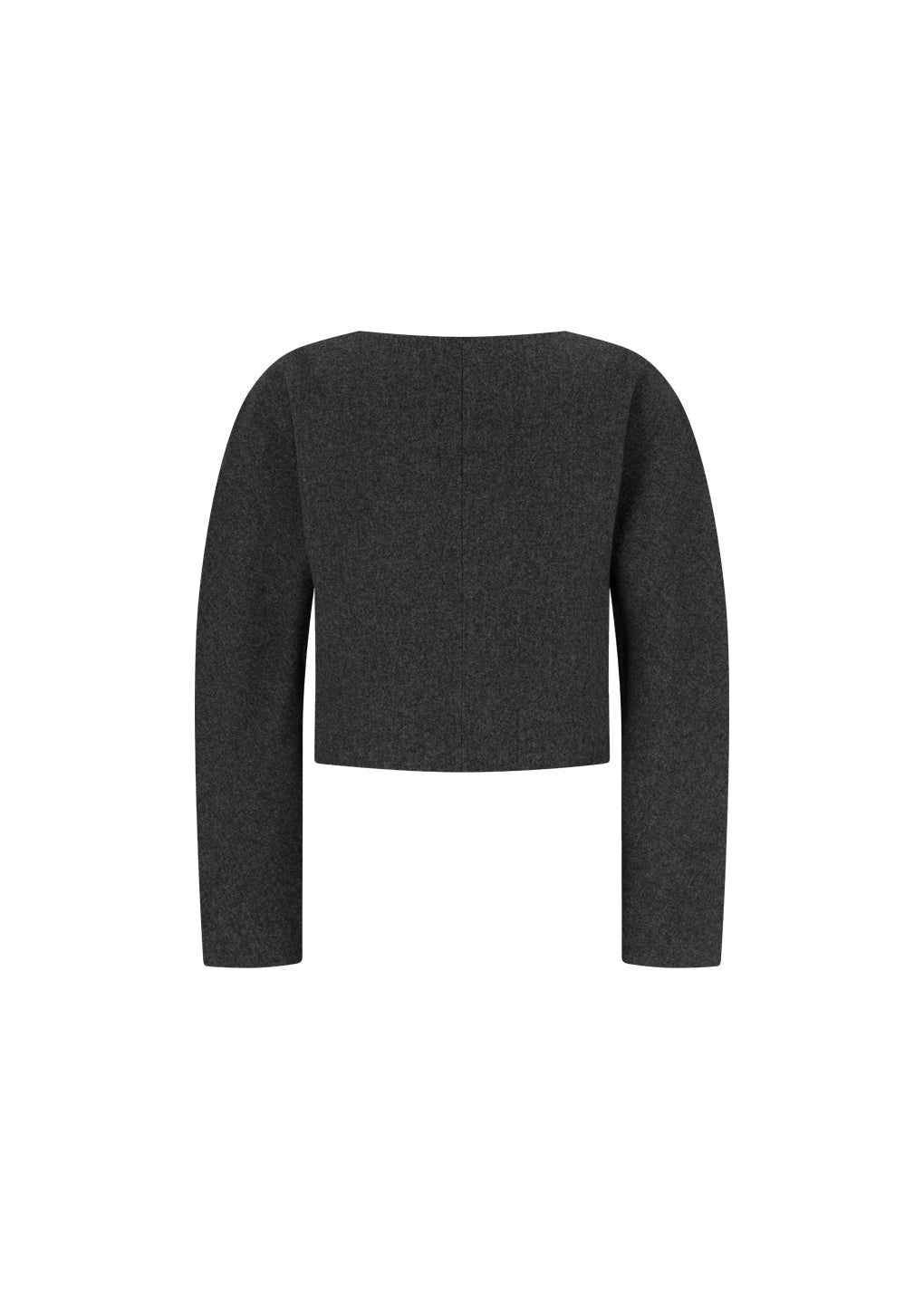 rounded shoulder jacket, charcoal