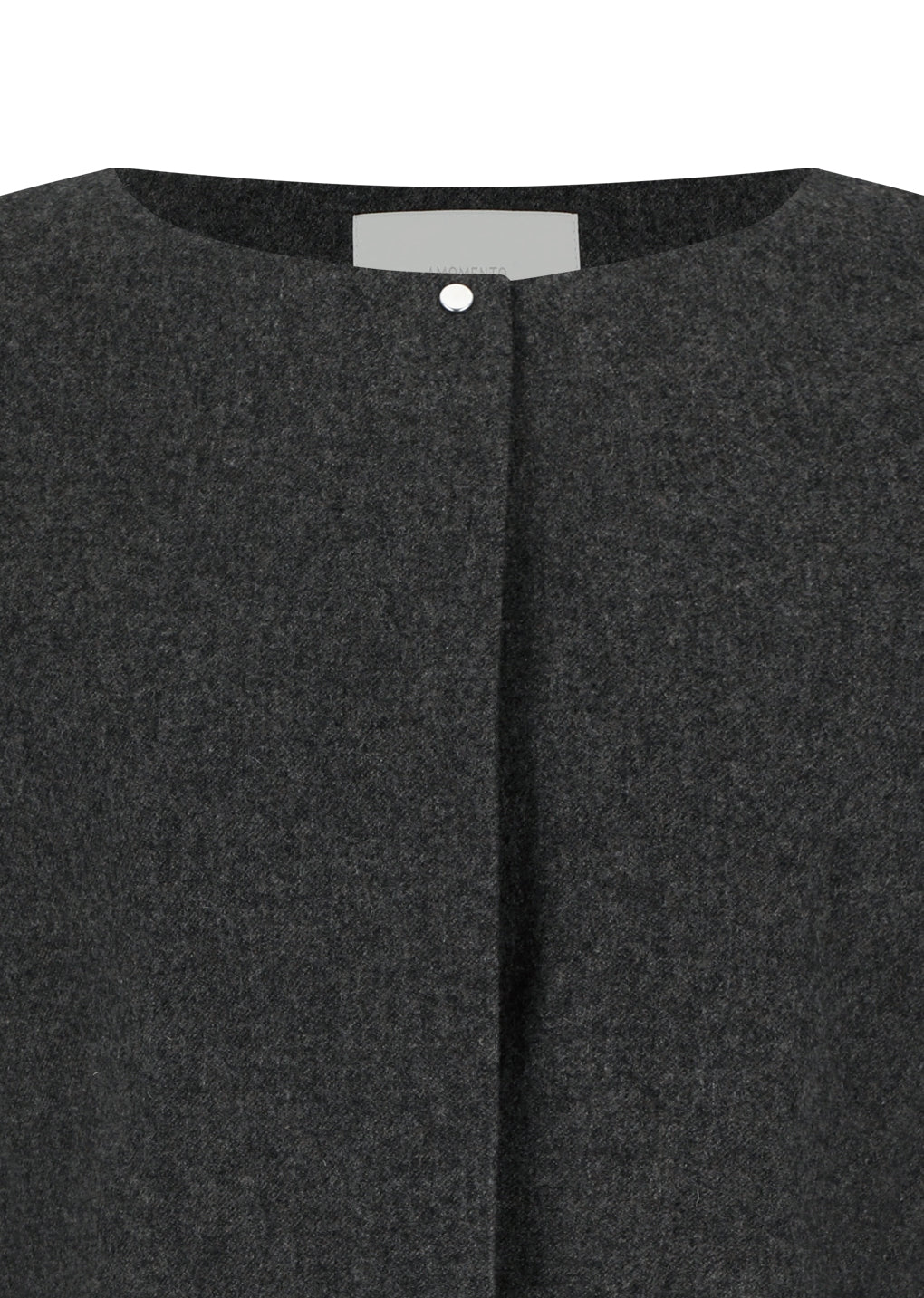 rounded shoulder jacket, charcoal