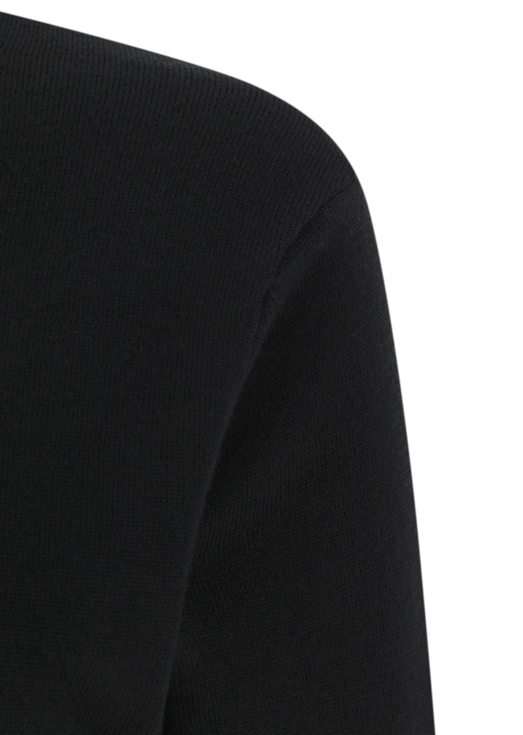 round neck crop cardigan, black