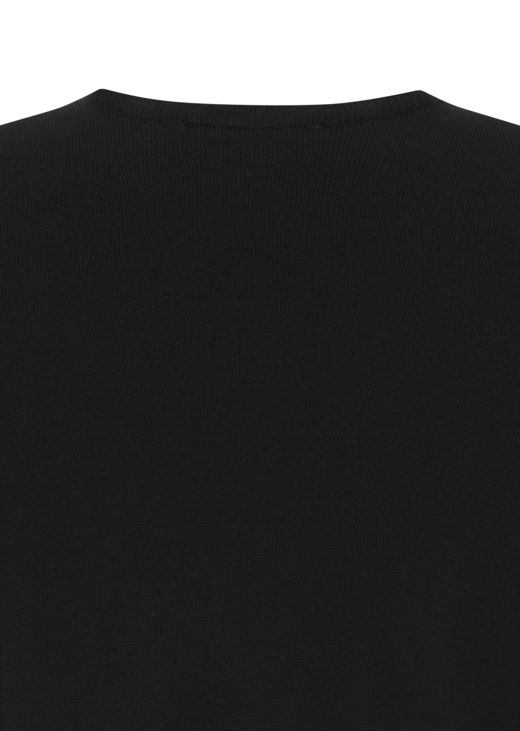 round neck crop cardigan, black