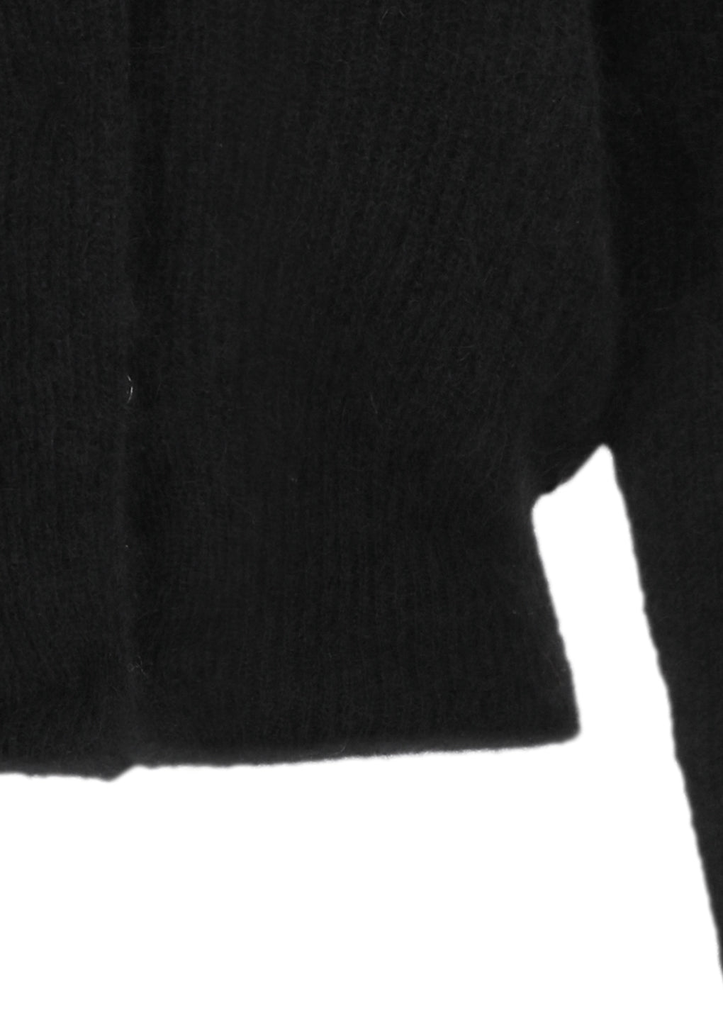 round neck sheer cardigan, black