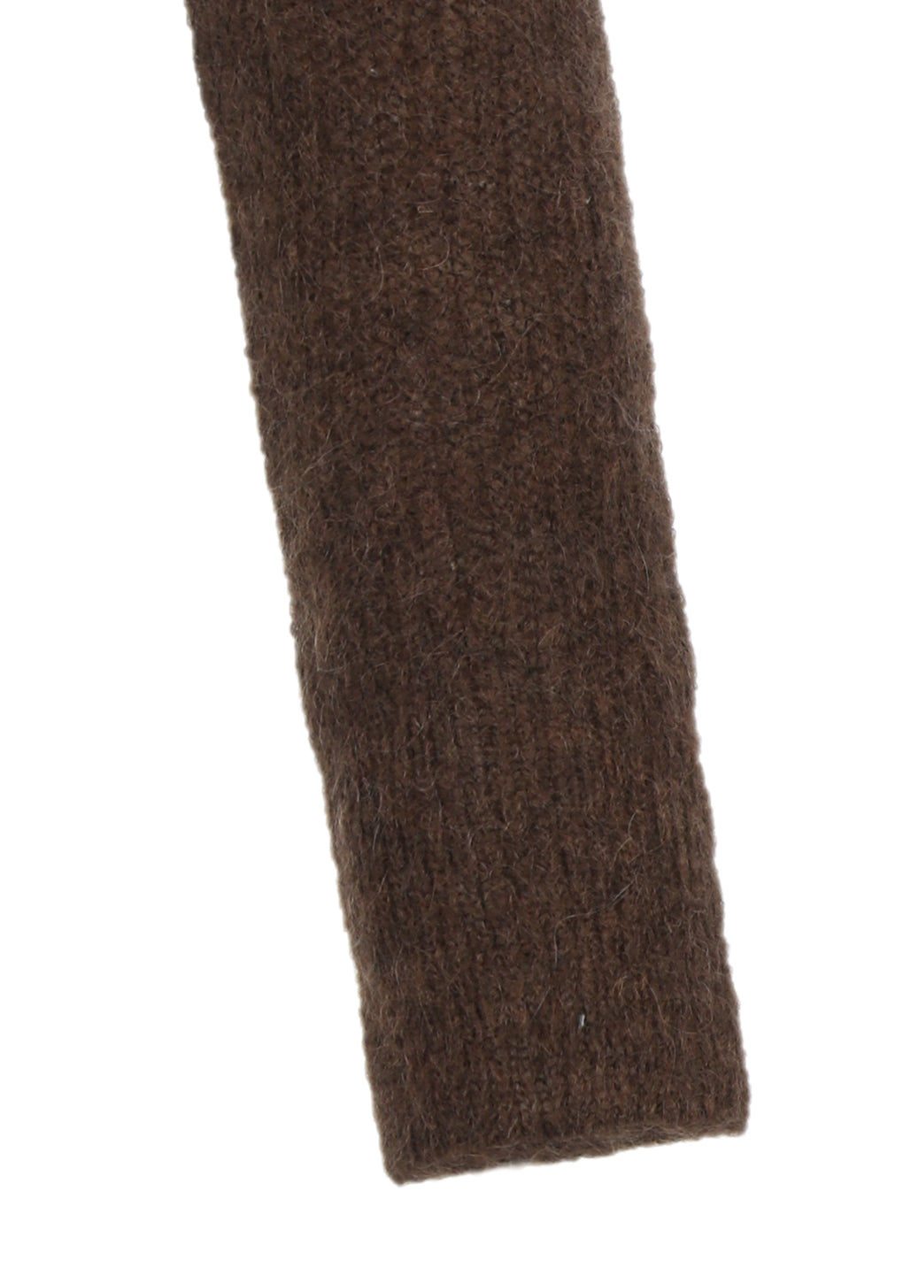 round neck sheer cardigan, brown