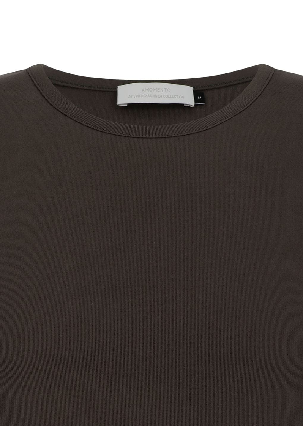 round neck sleeveless top, brown