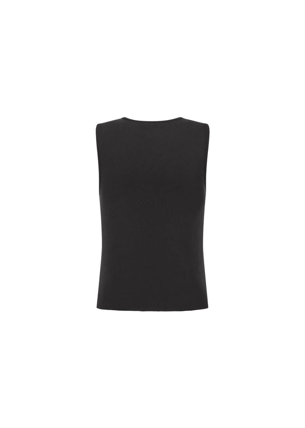 round neck sleeveless top, charcoal