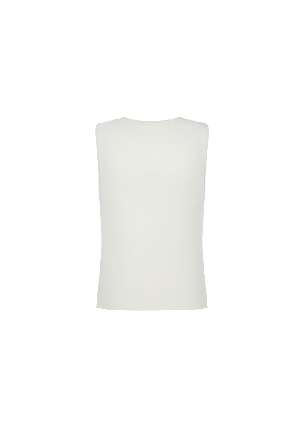 round neck sleeveless top, ivory