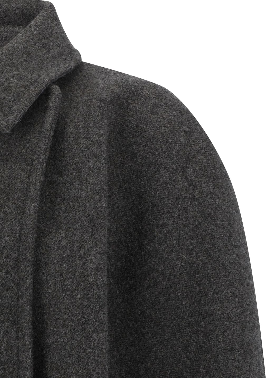 round shape coat, brown