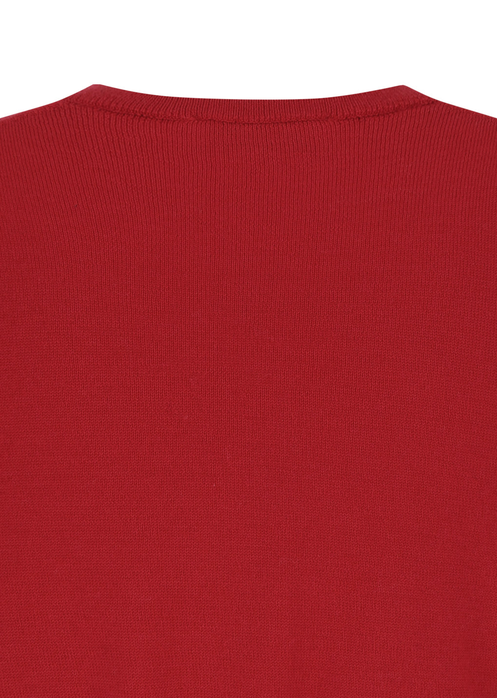 round neck crop cardigan, red