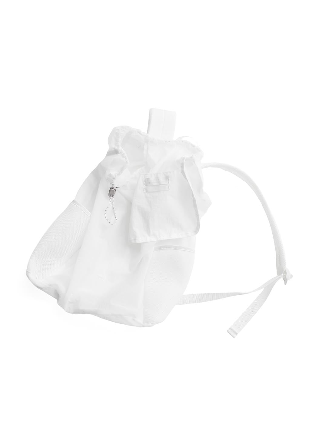 sheer nylon backpack, white