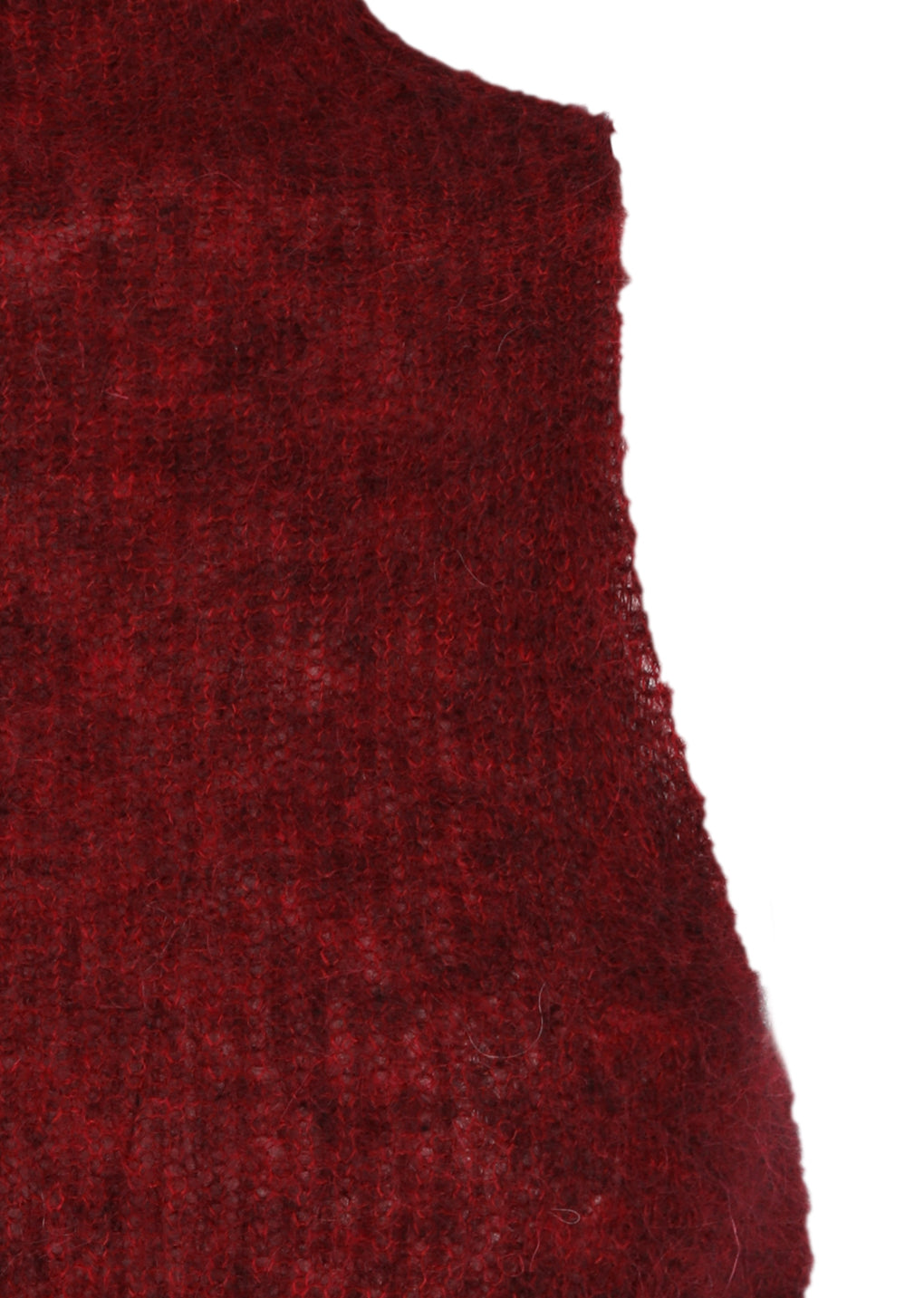 sheer sleeveless top, red