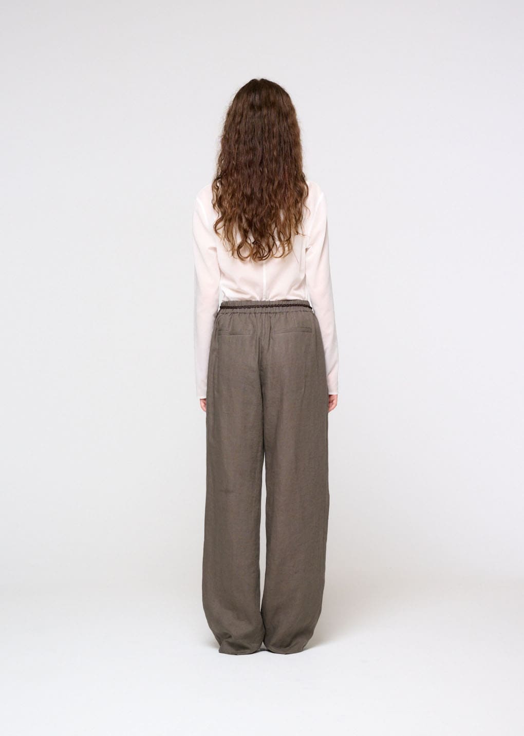 sheer slim shirt, white