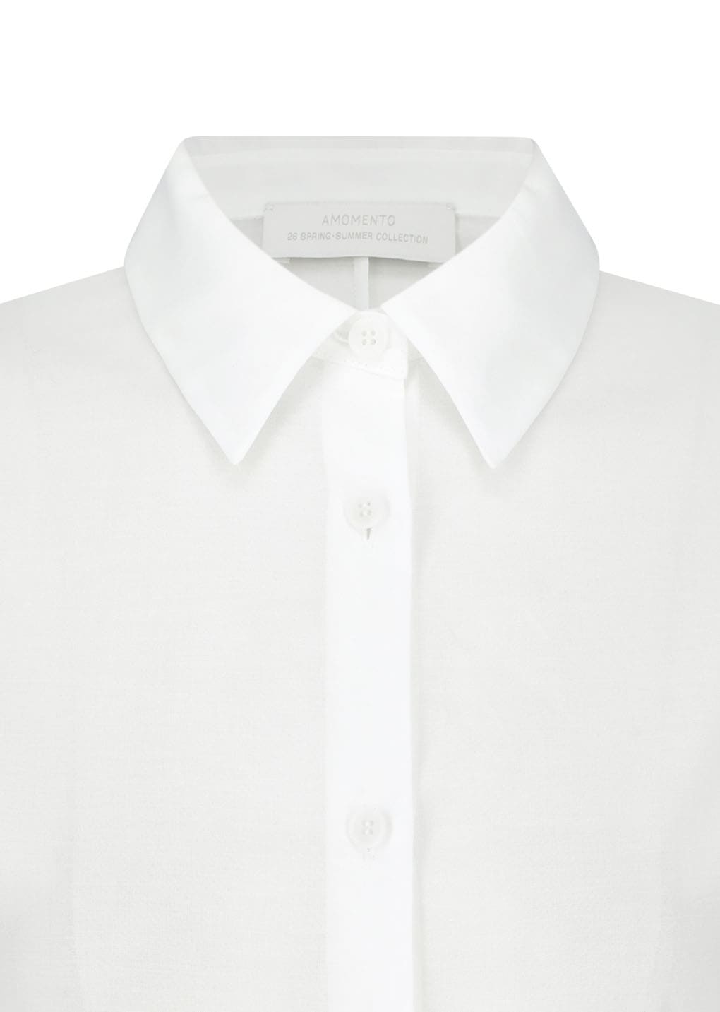 sheer slim shirt, white