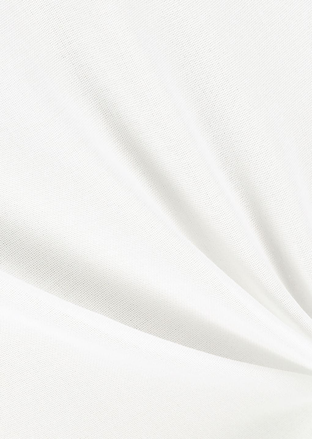 sheer slim shirt, white