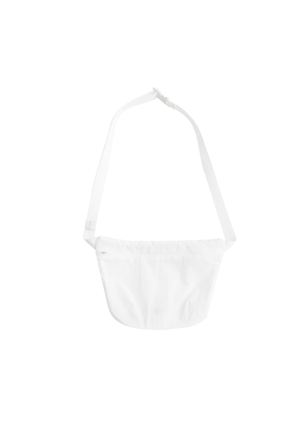 sheer nylon belt bag, white hover