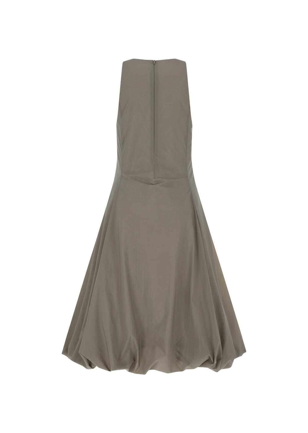 sheer padded volume dress, grey