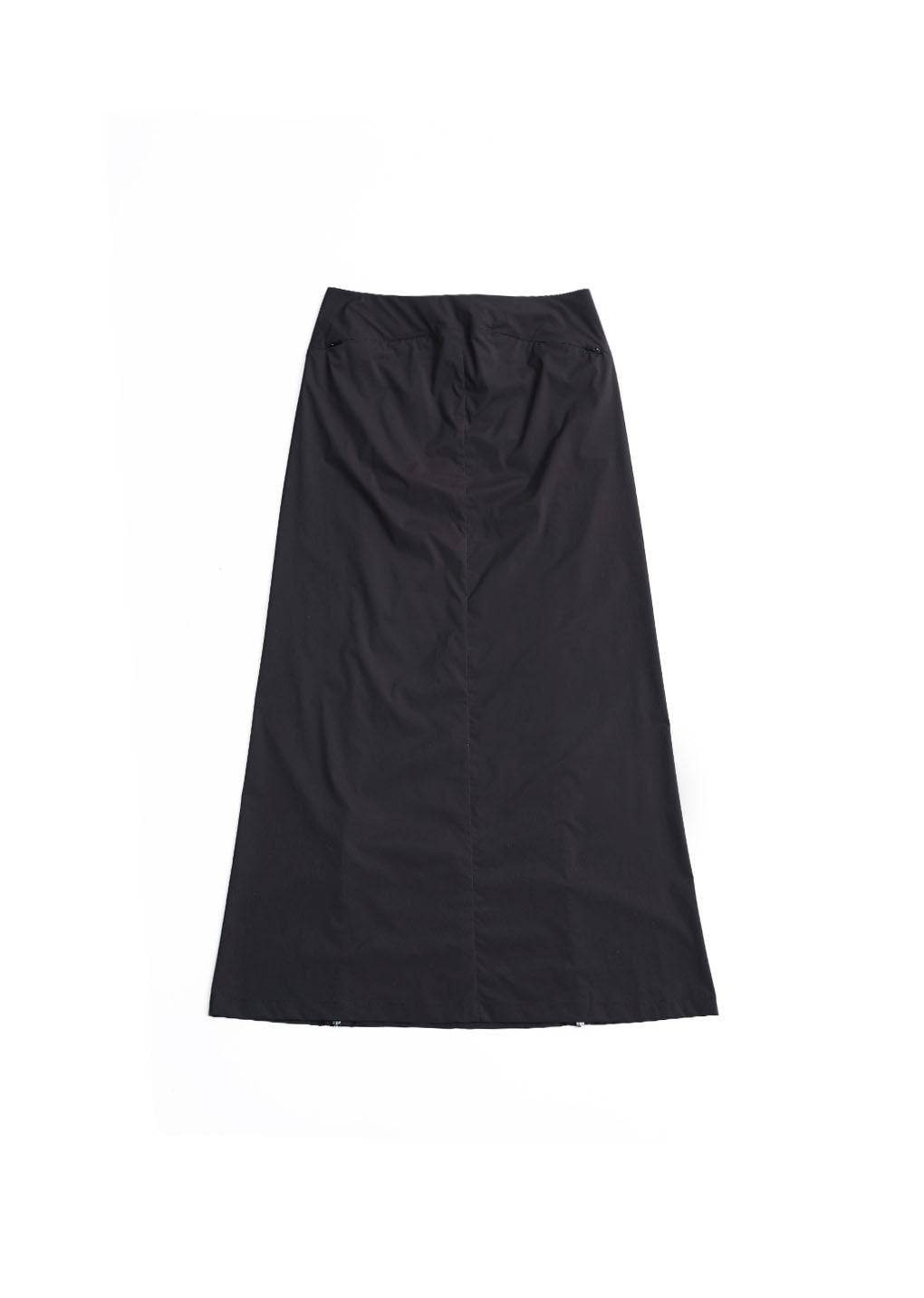 side vent long skirt, charcoal