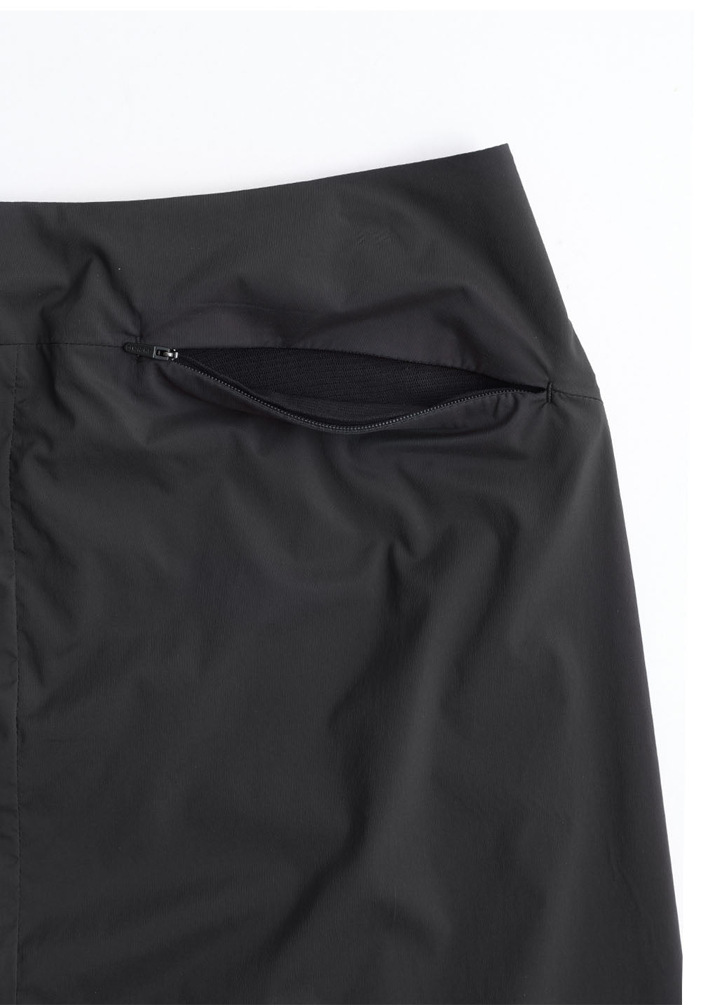 side vent long skirt, charcoal
