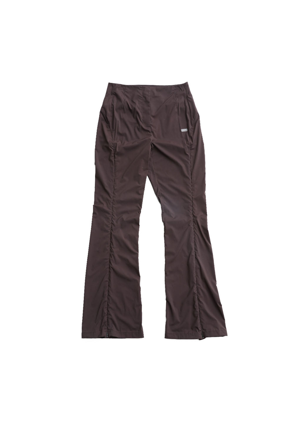 side vent pants, brown