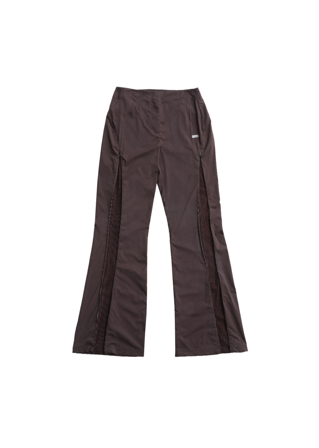 side vent pants, brown