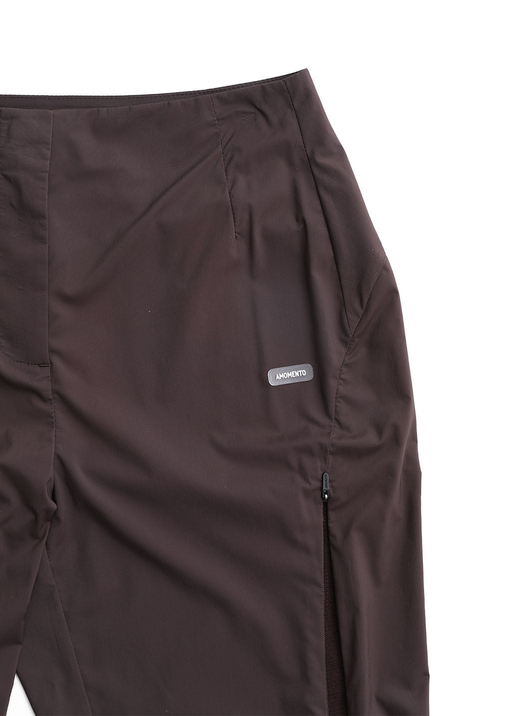side vent pants, brown