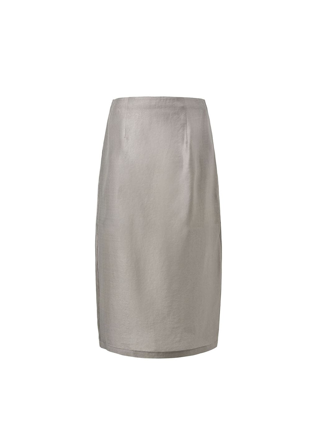 silky midi skirt, grey