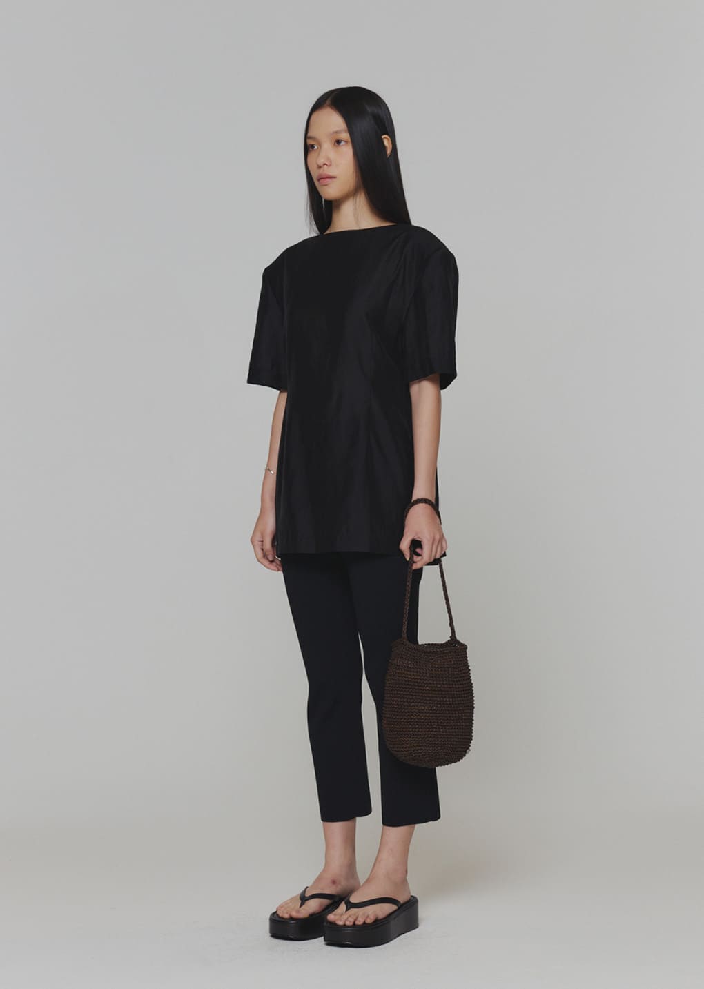ブラウス シャツ 「AMOMENTO」OVERSIZED HALF SHIRTS/ブラウス レディース AMOMENTO GLOBAL