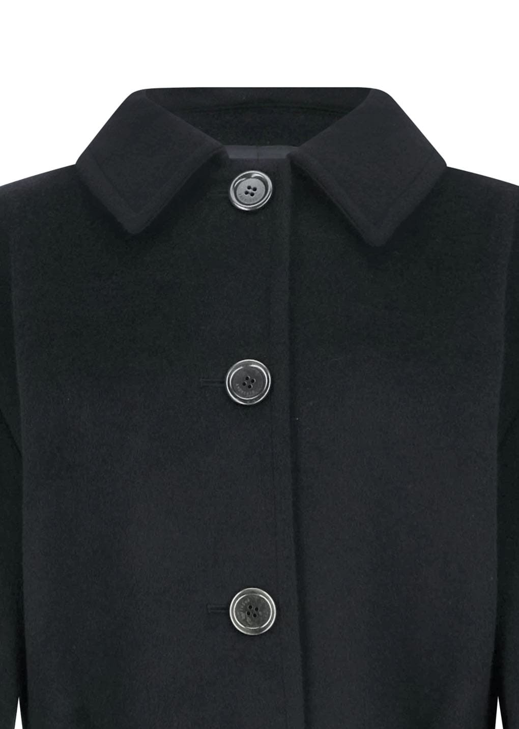 single breasted maxi long coat, black