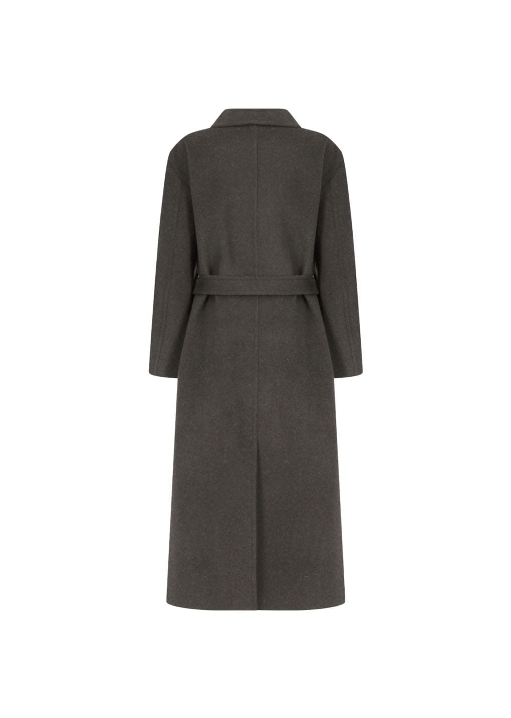 single breasted maxi long coat, dark brown