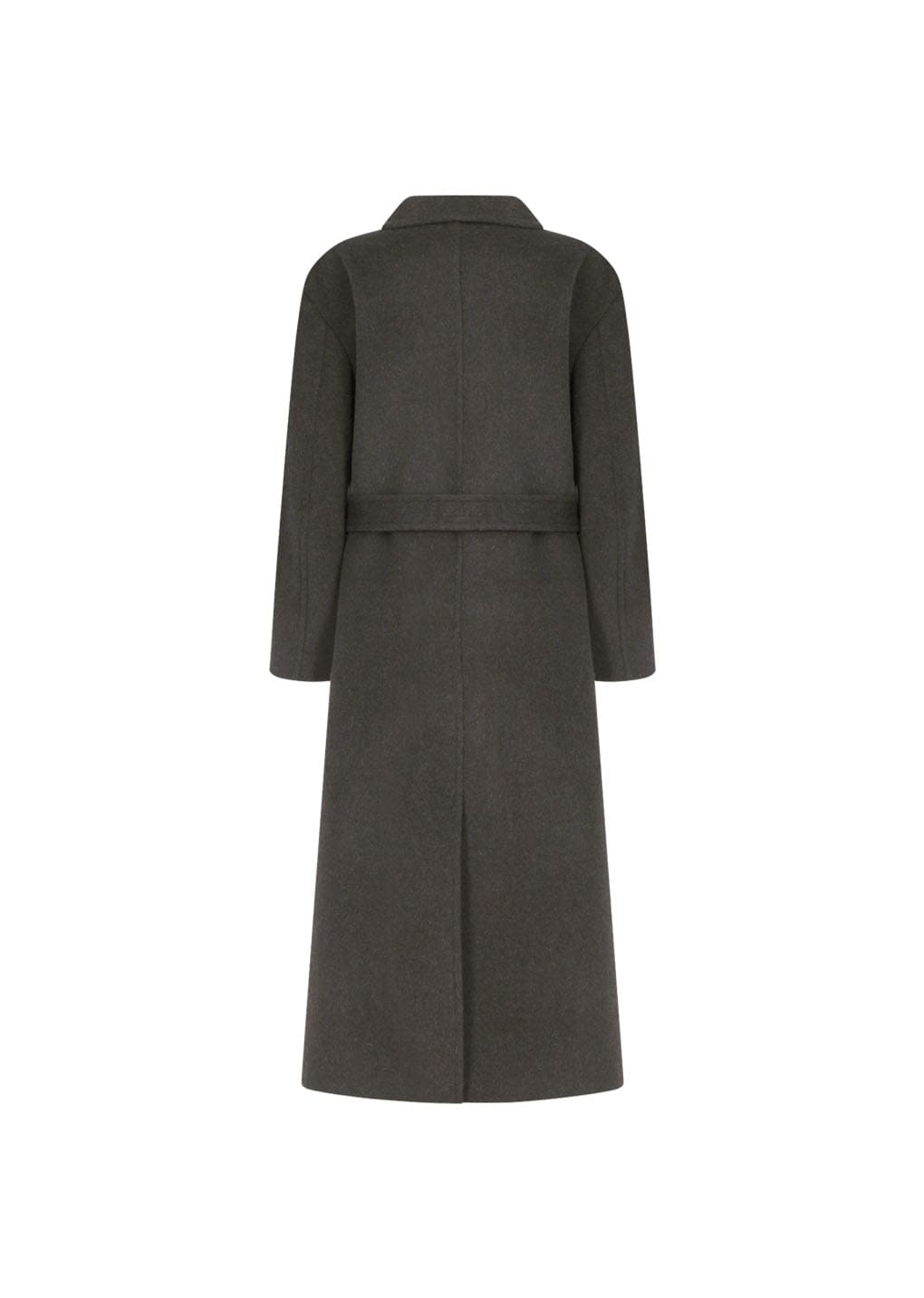single breasted maxi long coat, dark brown