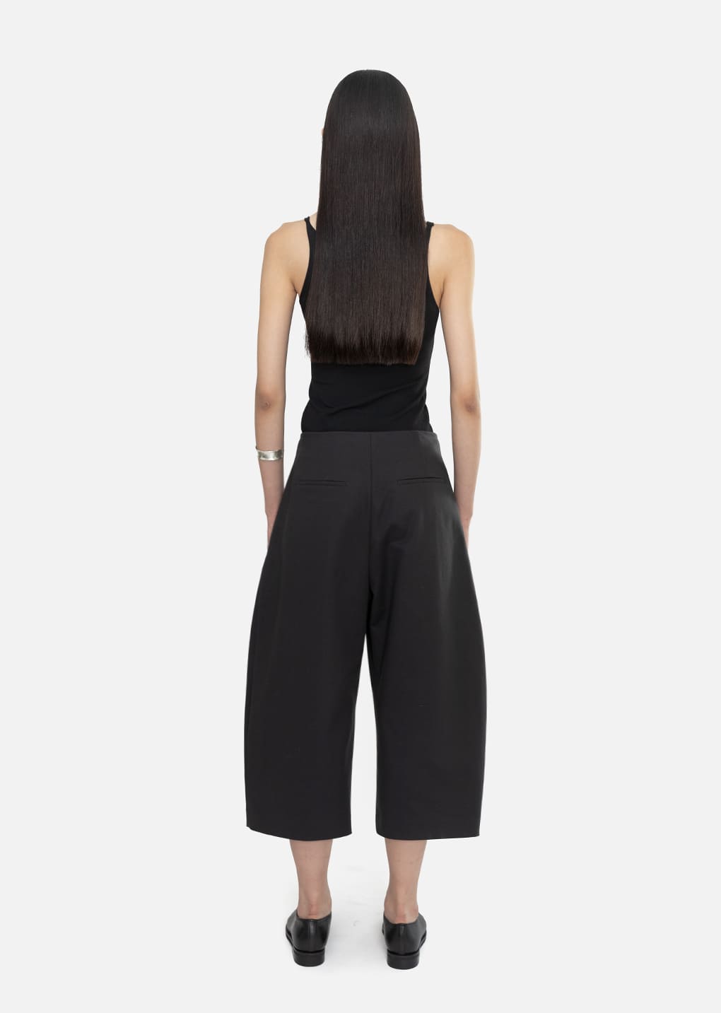 sleeveless knit top, black