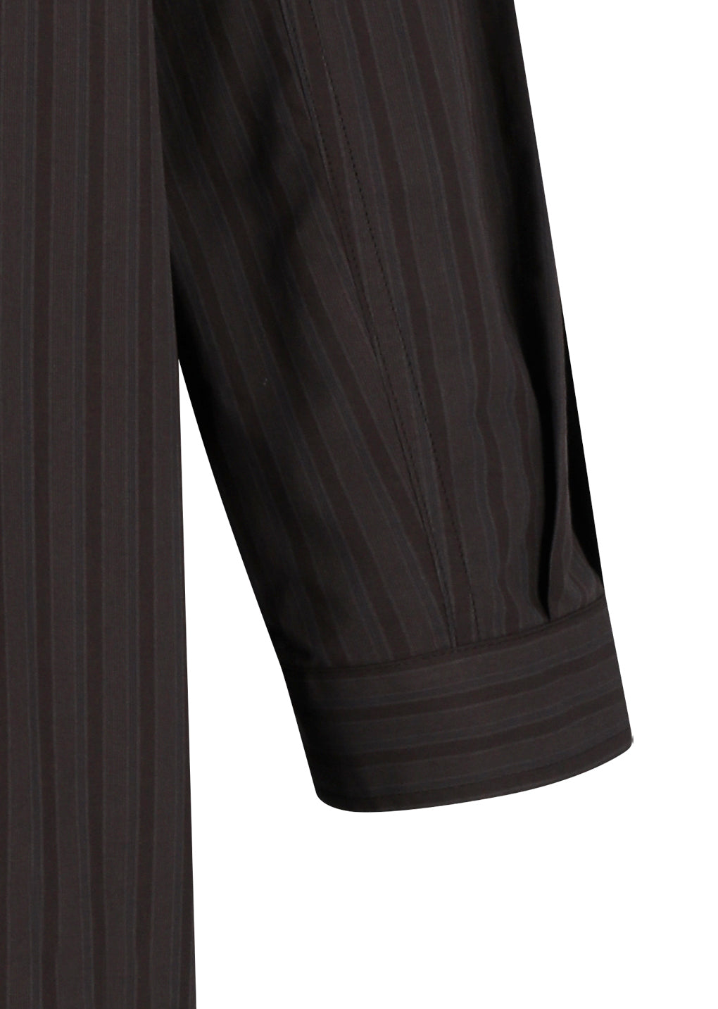 stripe shirring oversized shirts, brown