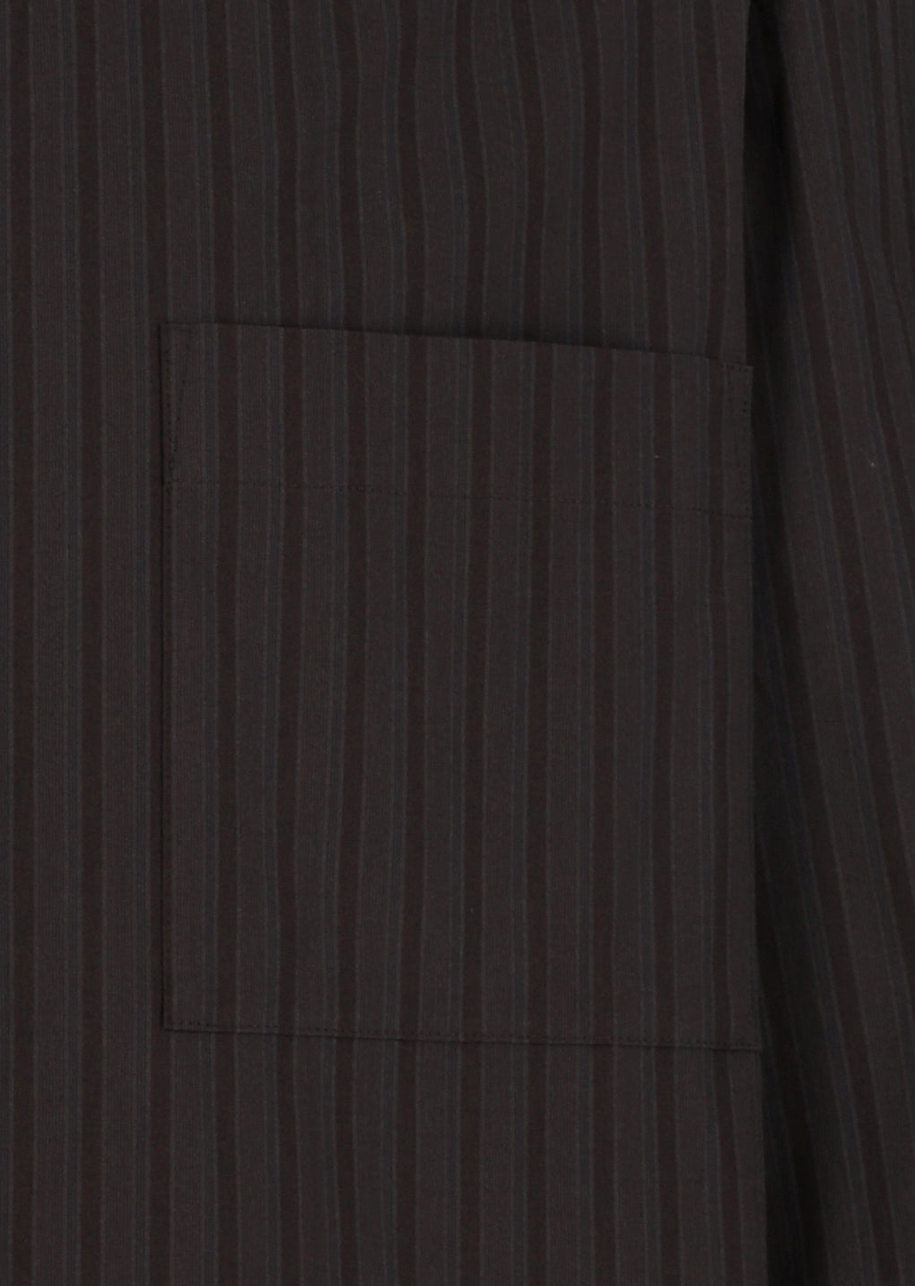 stripe square pocket oversized shirts, brown