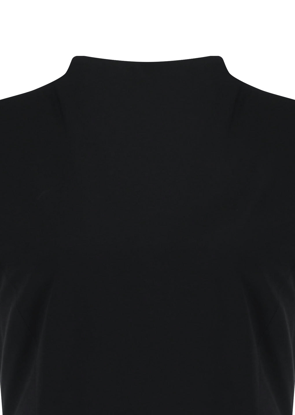 taffeta mock neck volume dress, black