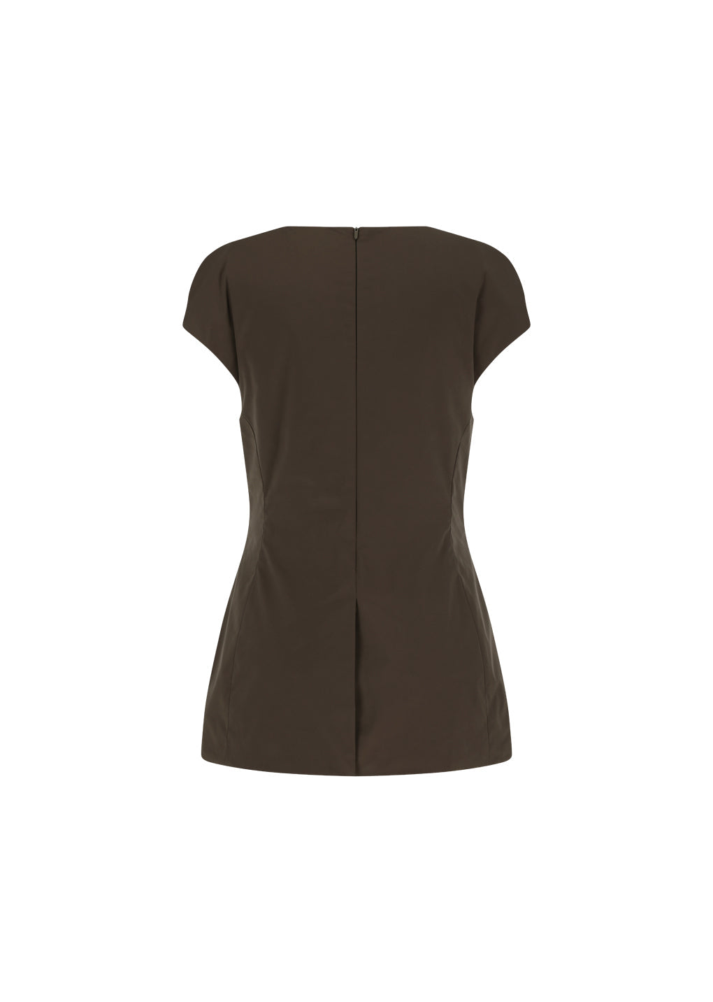 taffeta mini dress, brown