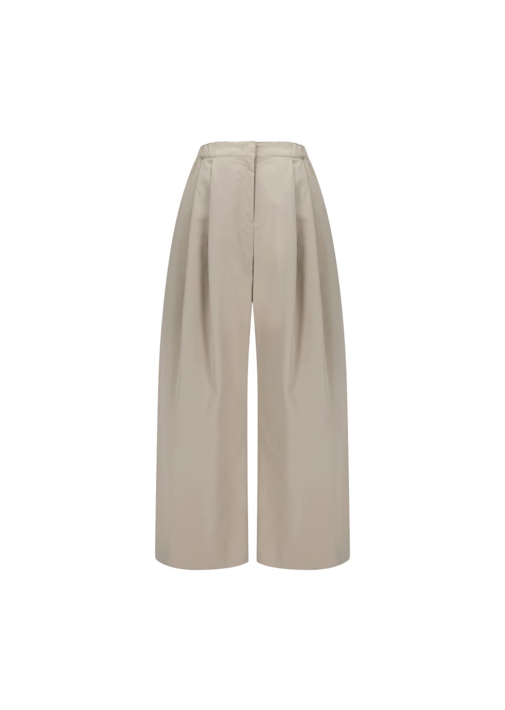 two tuck balloon pants, beige