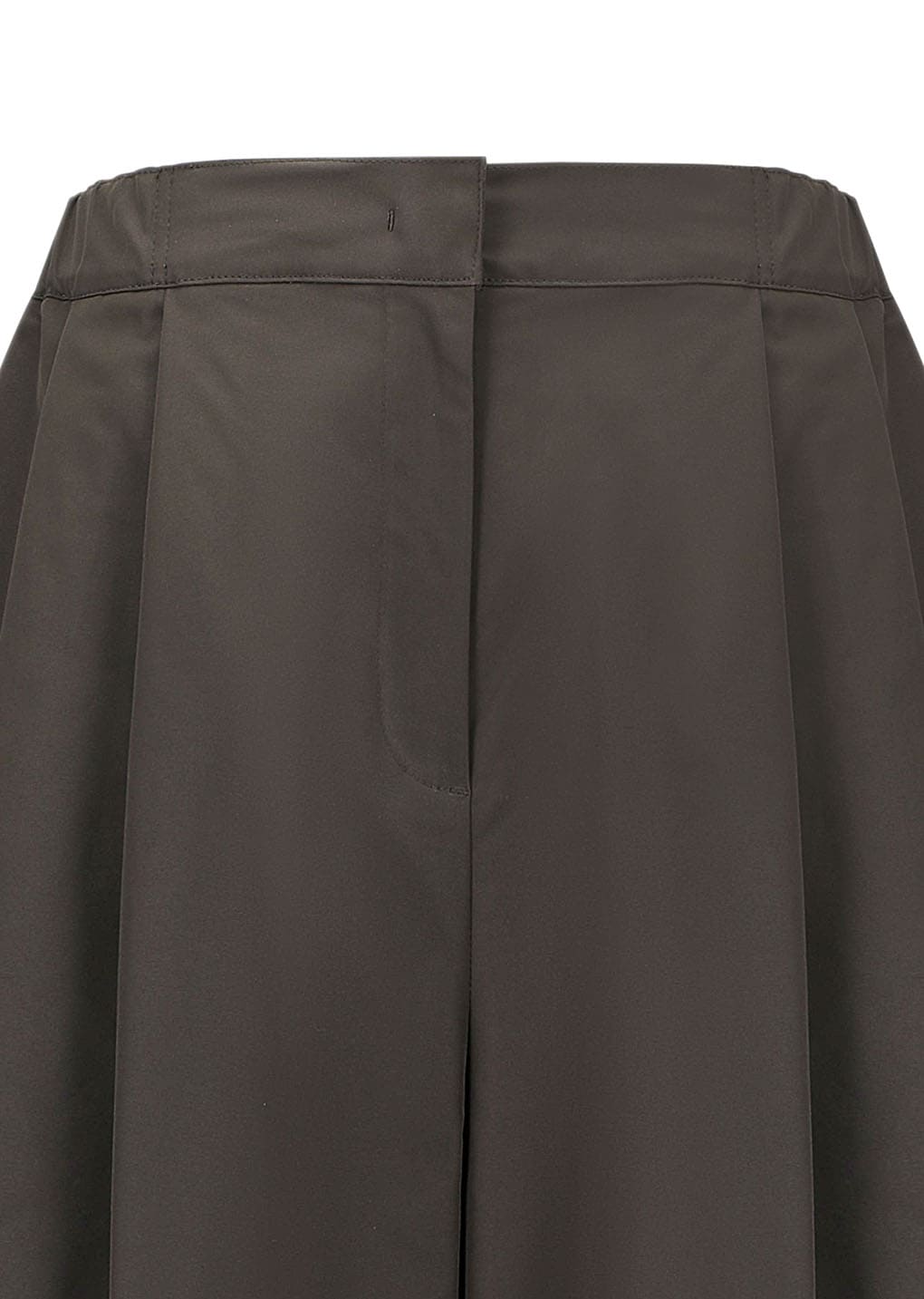 two tuck balloon pants, dark brown