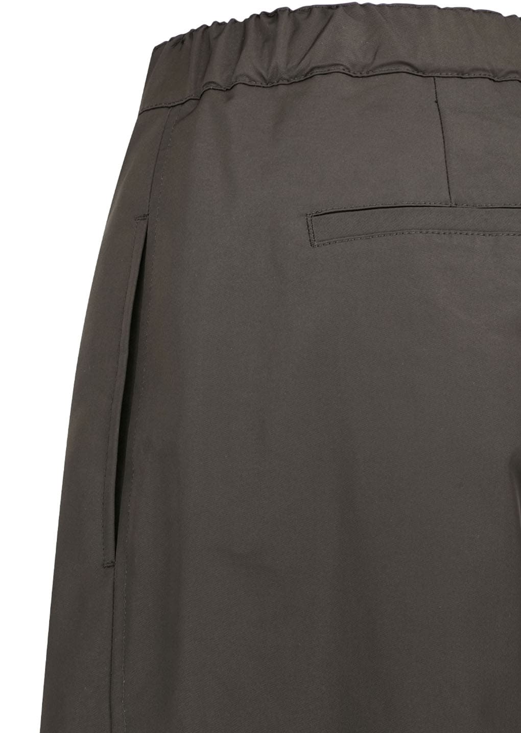 two tuck balloon pants, dark brown