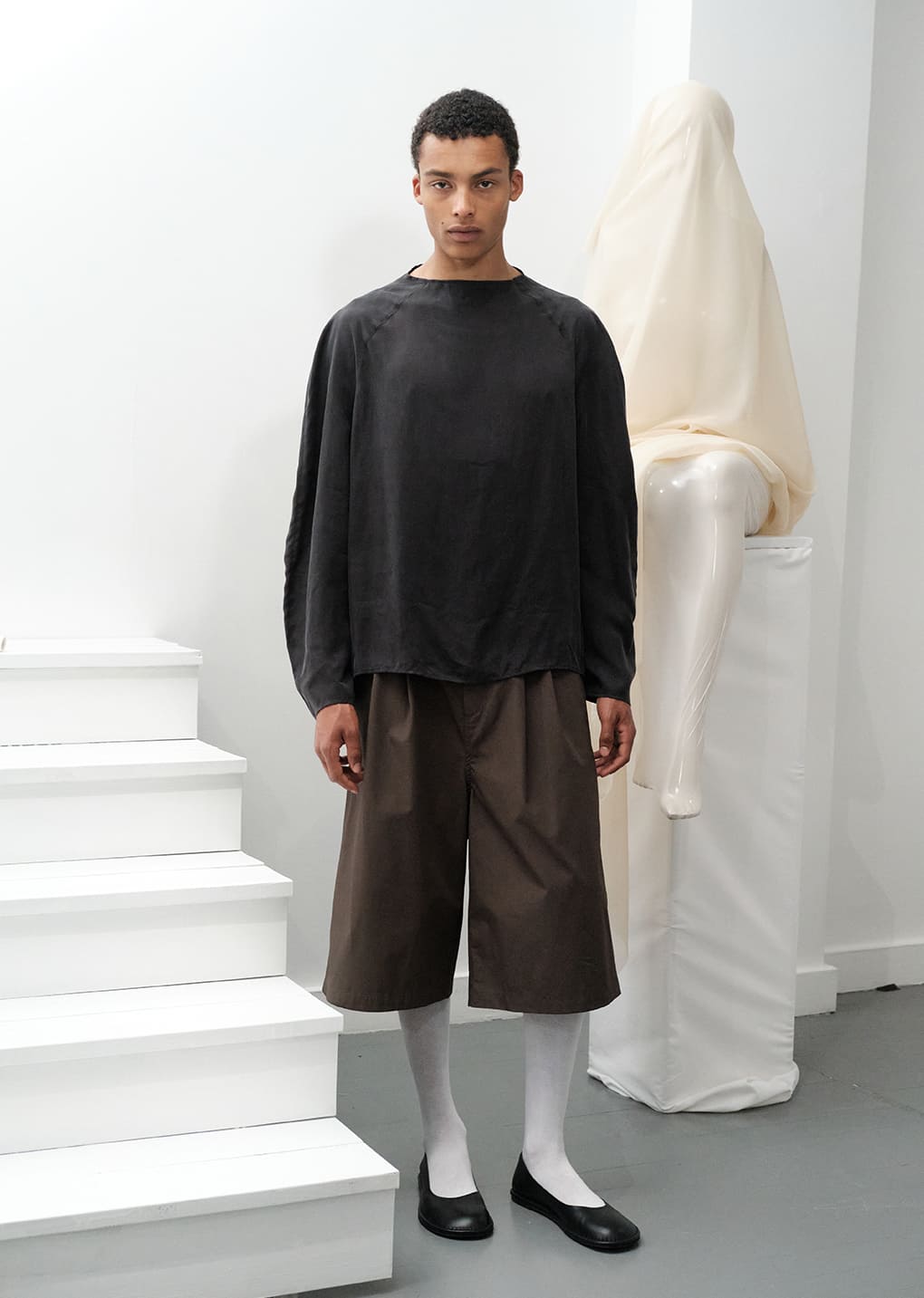 パンツ AMOMENTO 24SS two tuck wide shorts AMOMENTO GLOBAL