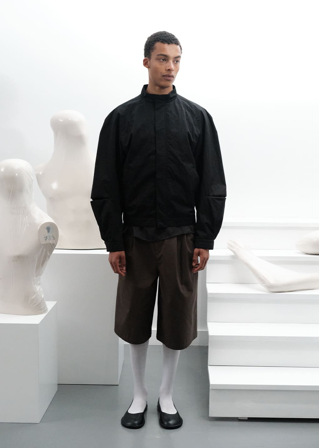 パンツ AMOMENTO 24SS two tuck wide shorts AMOMENTO GLOBAL