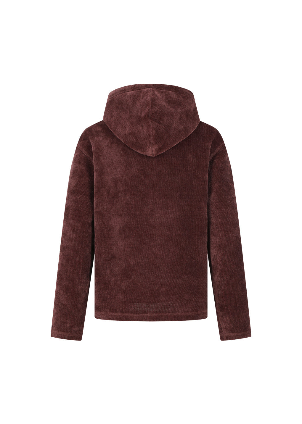 velvet reversible hoodie, burgundy