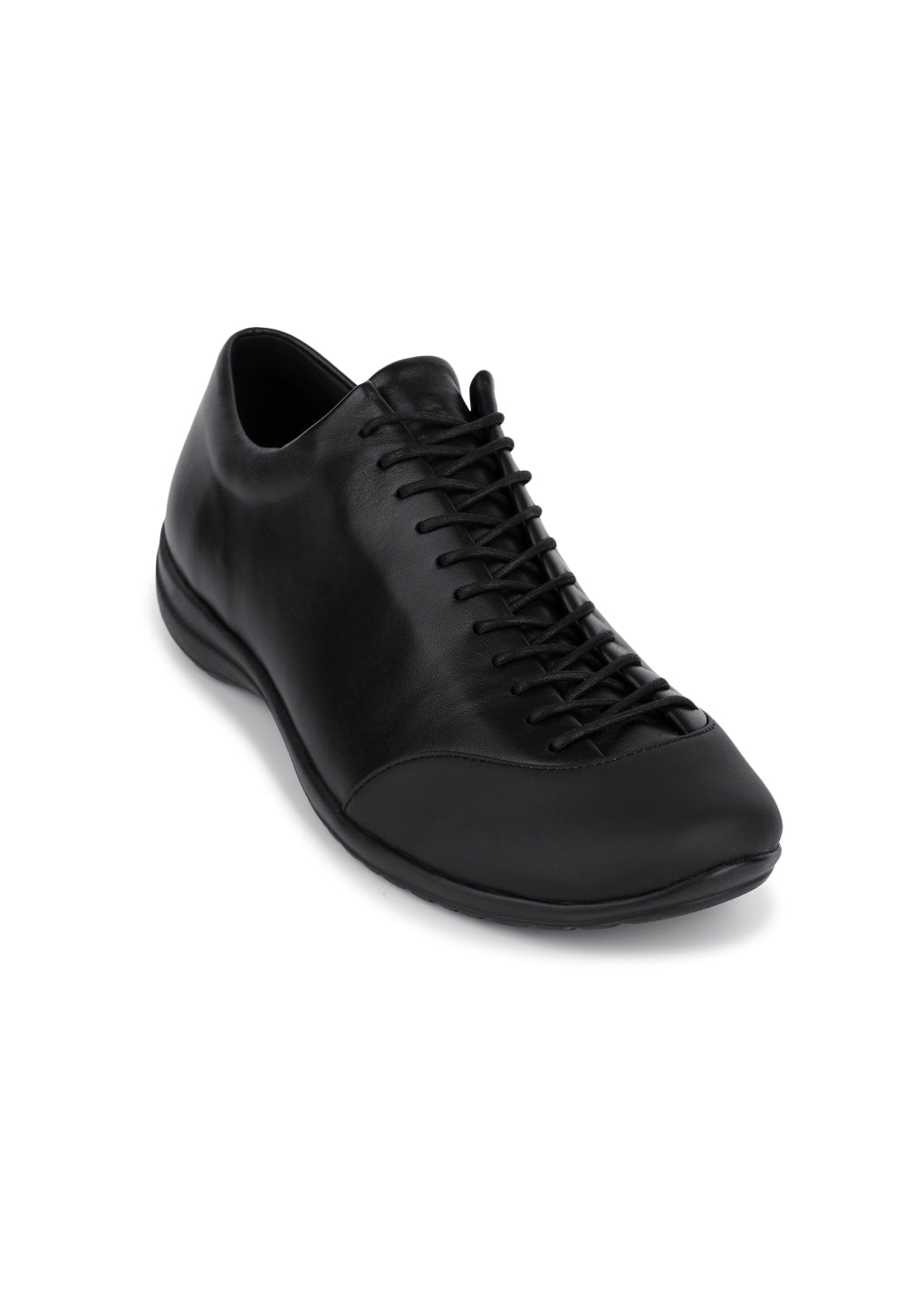 men's vibram lace-up sneakers, black