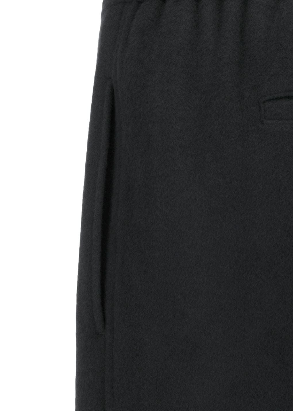 wool banding jogger pants, black