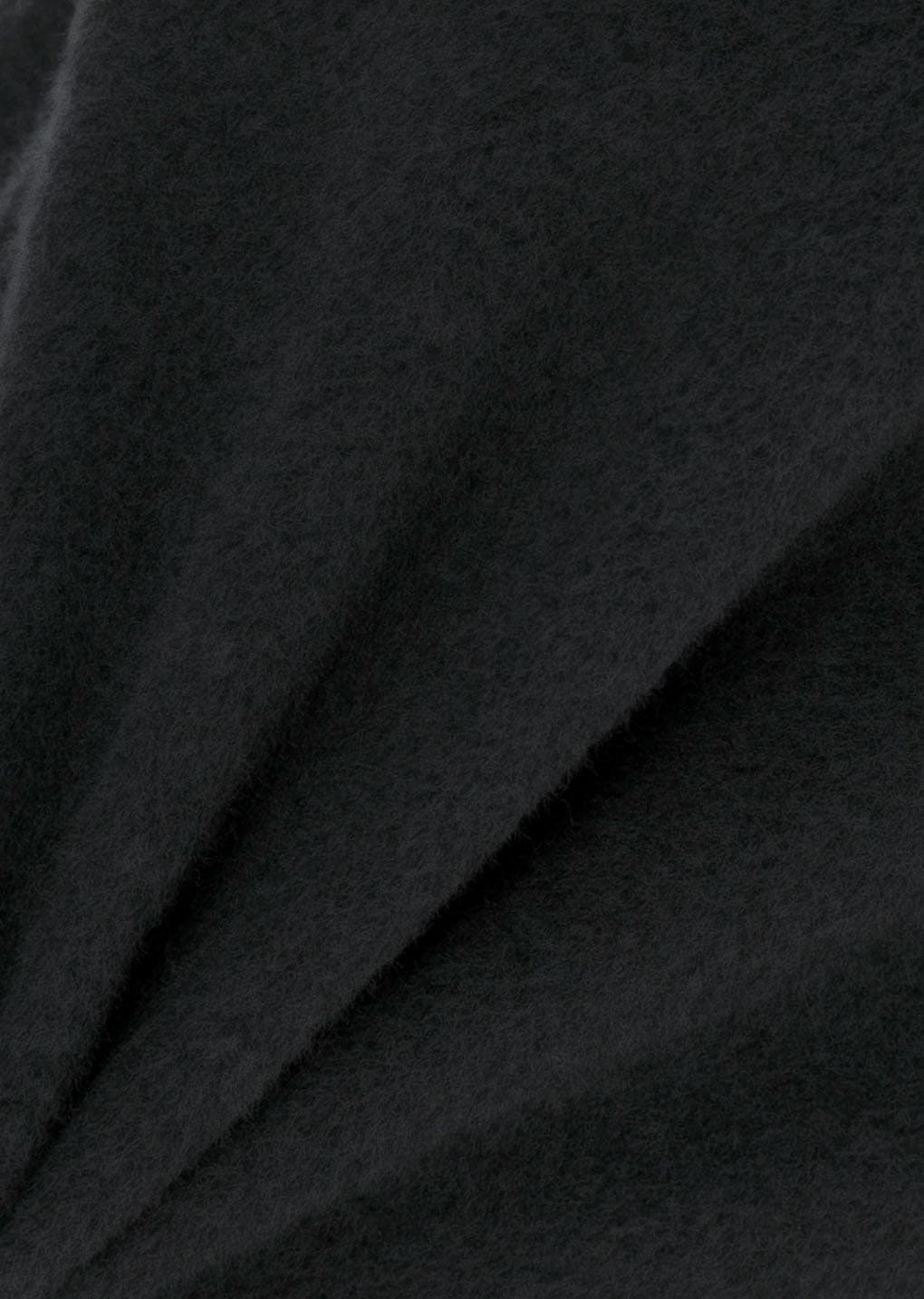 wool banding jogger pants, black